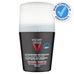 Vichy Homme 48hr Anti Perspirant Sensitive Skin Deodorant Roll-on 50ml