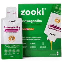 Zooki Liposomal Ashwagandha KSM-66 500mg Passion Fruit Sachets 30