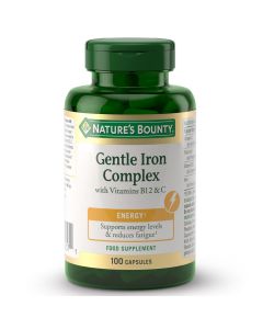 Nature's Bounty Gentle Iron Complex with Vitamins B12 & C Caps 100