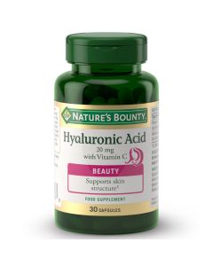 Nature's Bounty Hyaluronic Acid 20mg with Vitamin C Caps 30