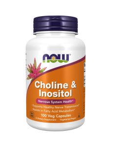 NOW Foods Choline and Inositol 500mg Capsules 100