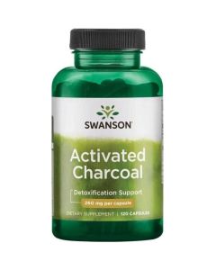 Swanson Activated Charcoal 260mg Capsules 120