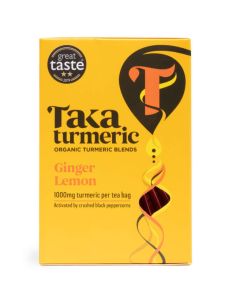 Taka Turmeric Organic Ginger Lemon Turmeric Tea Bags 60