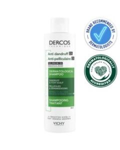 Vichy Dercos Anti-Dandruff Shampoo for Normal to Oily Hair 200ml recommended by dermatologists