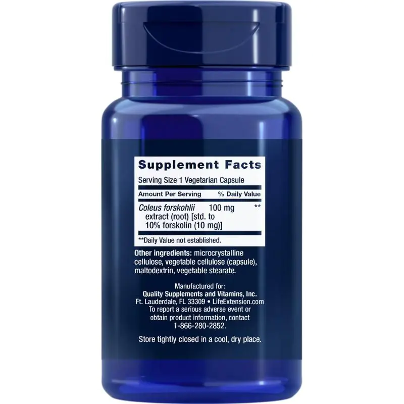 Life Extension Forskolin 10mg Vegicaps 60 Landys Chemist