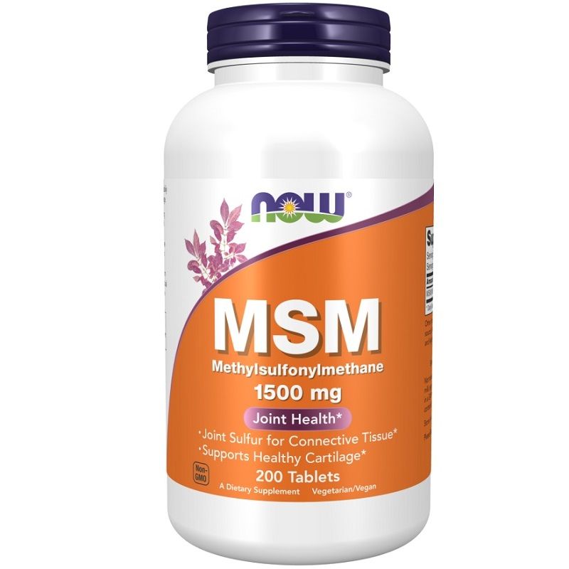 NOW Foods MSM Methylsulphonylmethane 1500mg Tablets 200 Landys Chemist