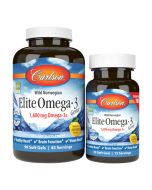 Carlson Labs Elite Omega-3 Gems 1600mg Natural Lemon Softgels 90 + 30