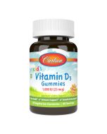 Carlson Labs Kid's Vitamin D3 1000iu Natural Fruit Gummies 60