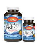 Carlson Labs The Very Finest Fish Oil 700mg Omega-3s Natural Orange Softgels 120 + 30