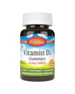 Carlson Labs Vitamin D3 1000iu Natural Fruit Gummies 60