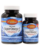 Carlson Labs Wild Caught Super Omega-3 Gems 1200mg Softgels 100 + 30