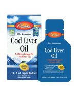 Carlson Labs Wild Norwegian Cod Liver Oil 1100mg Natural Lemon 15 x 5ml