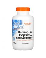 Doctor's Best Betaine HCl Pepsin & Gentian Bitters Caps 360