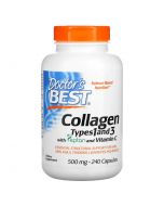 Doctor's Best Collagen Types 1 and 3 with Vitamin C 500mg Caps 240