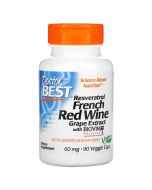 Doctors Best French Red Wine Grape Extract with Biovin 60mg Vcaps 90