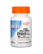 Doctor's Best High Absorption Iron 27mg Tabs 120