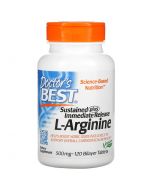 Doctor's Best L-Arginine Sustained + Immediate Release 500mg Tabs 120