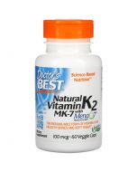 Doctor's Best Natural Vitamin K2 MK7 with MenaQ7 100mcg Vcaps 60