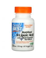 Doctor's Best Stabilized R-Lipoic Acid with BioEnhanced Na-RALA 100mg Vcaps 60