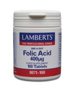 Lamberts Folic Acid 400ug Tablets 100