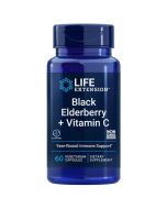 Life Extension Black Elderberry + Vitamin C Capsules 60