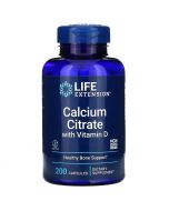 Life Extension Calcium Citrate with Vitamin D Vegicaps 200