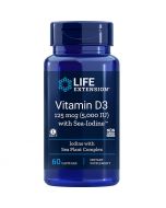 Life Extension Vitamin D3 with Sea-Iodine 5000iu Caps 60