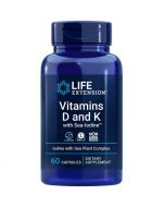 Life Extension Vitamins D and K with Sea-Iodine Caps 60