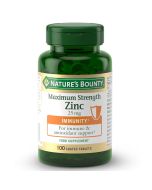 Nature's Bounty Maximum Strength Zinc 25mg Caplets 100