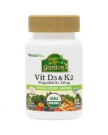 Nature's Plus Source of Life Garden Vitamin D3 & K2 Capsules 60
