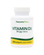 NaturesPlus Vitamin D3 1000iu Softgels 180