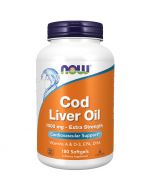 NOW Foods Cod Liver Oil 1000mg Extra Strength Softgels 180