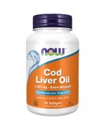 NOW Foods Cod Liver Oil 1000mg Extra Strength Softgels 90