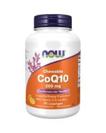 NOW Foods CoQ10 with Lecithin & Vitamin E 200mg Chewable Lozenges 90