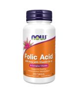 NOW Foods Folic Acid with Vitamin B12 800mcg Tablets 250