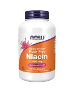 NOW Foods Niacin Flush-Free 500mg (Double Strength) Capsules 180