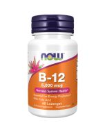 NOW Foods Vitamin B-12 with Folic Acid 5000mcg Lozenges 60