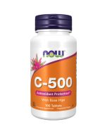 NOW Foods Vitamin C-500 with Rose Hips Tablets 100
