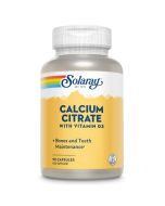 Solaray Calcium Citrate with Vitamin D3 Capsules 90