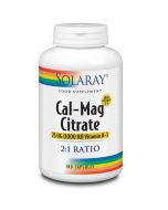 Solaray Cal Mag Citrate 2:1 with Vitamin D3 Capsules 180