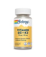 Solaray Vitamin D3 K2 Capsules 60