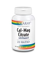 Solaray Cal-Mag Citrate 2:1 & Vitamin D Capsules 90 