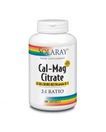 Solaray Cal Mag Citrate 2:1 with Vitamin D3 Capsules 180