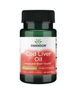 Swanson Cod Liver Oil 700mg Double-Strength Softgels 30