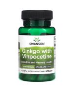 Swanson Ginkgo with Vinpocetine Standardized Capsules 60