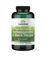 Swanson High Absorption Ashwagandha & Black Pepper Capsules 120