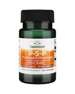 Swanson P-5-P (Pyridoxal-5-Phosphate) Coenzymated Vitamin B6 40mg Capsules 60