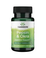 Swanson Pepsin & Okra Capsules 90