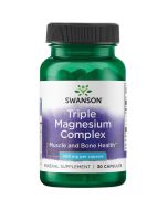 Swanson Triple Magnesium Complex 400mg Capsules 30