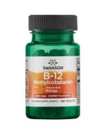 Swanson Vitamin B12 Methylcobalamin 2500mcg Cherry Tablets 60